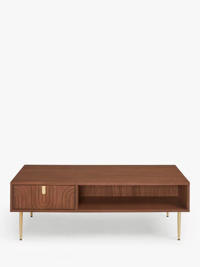 JOHN LEWIS HARVARD COFFEE TABLE, WALNUT