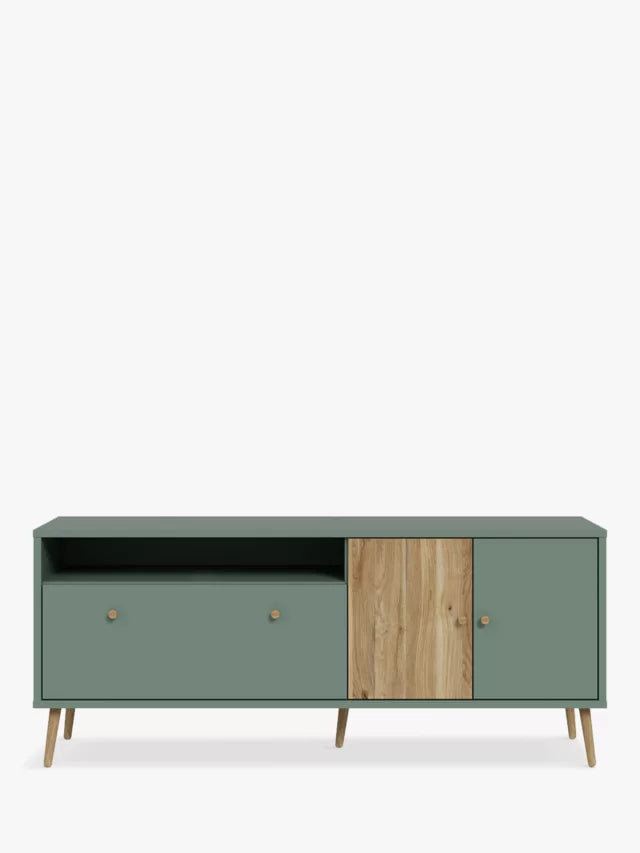 JOHN LEWIS & PARTNERS HARLLSON TV UNIT IN SAGE AND OAK FINISH