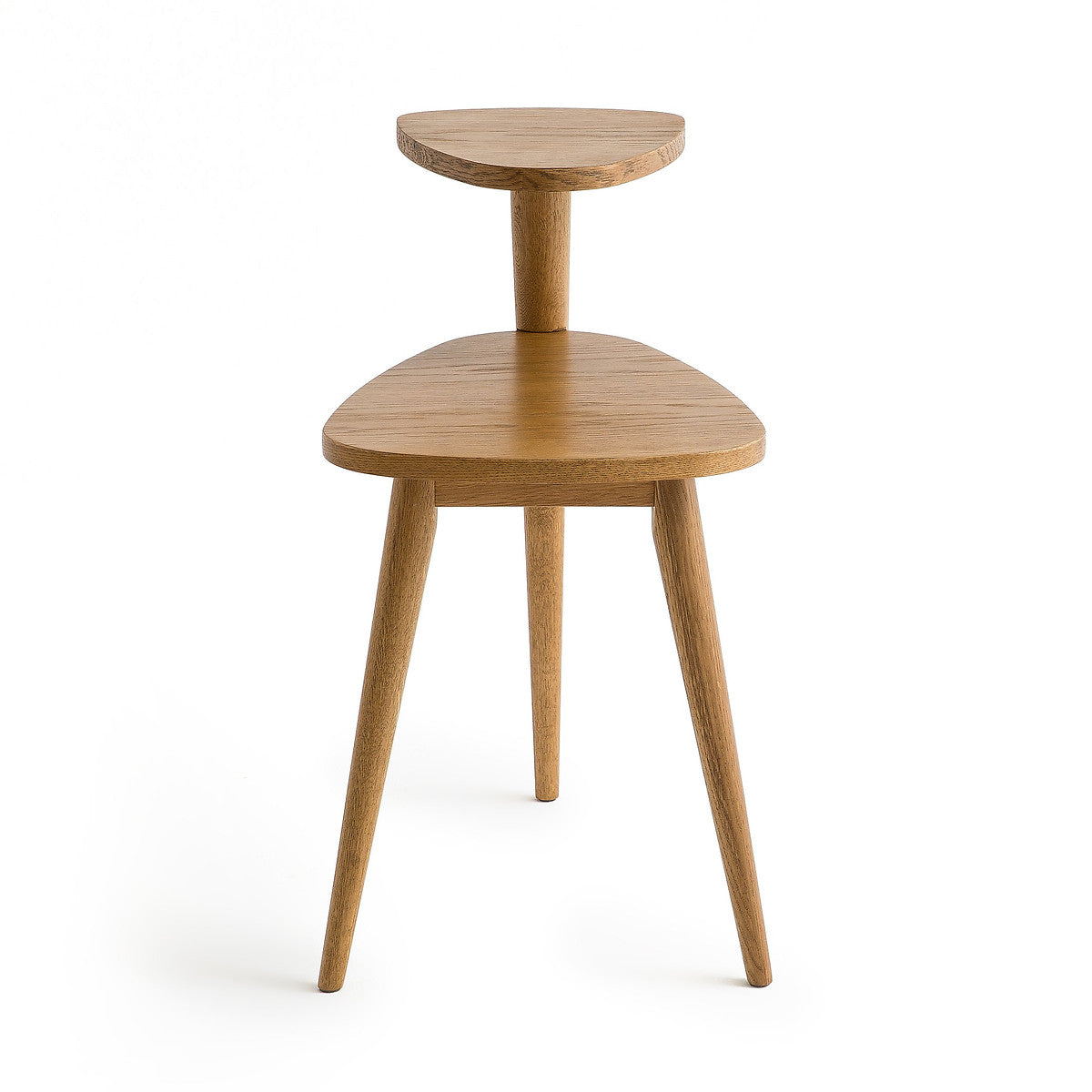 QUILDA VINTAGE STYLE  TIER SIDE TABLE IN OAK