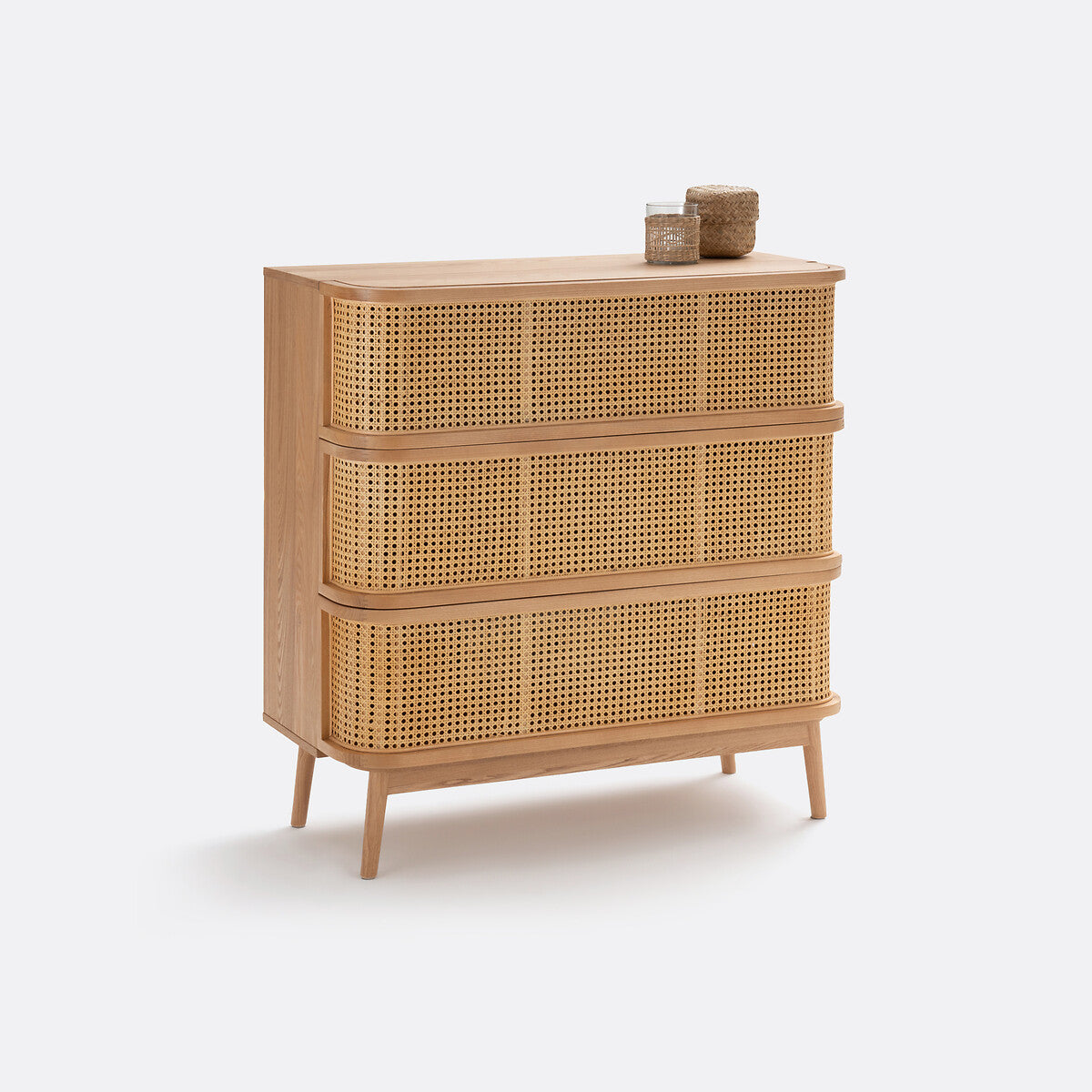 Intérieurs Natural Laora Cane Chest of 3 Drawers