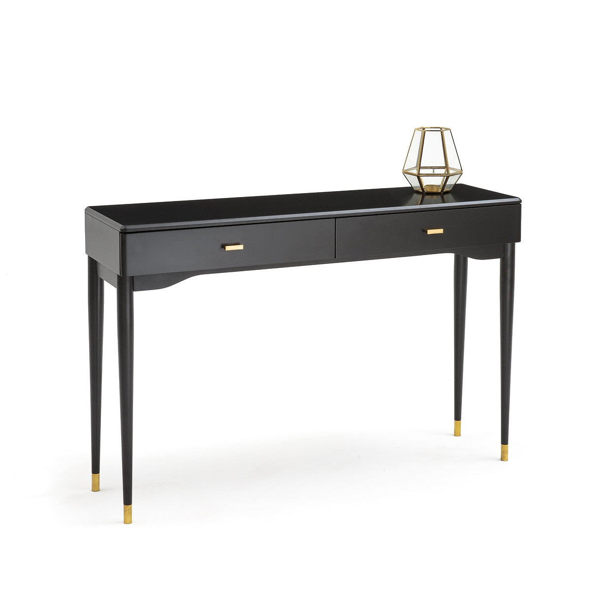 NOVANI CONSOLE TABLE WITH 2 DRAWERS IN BLACK