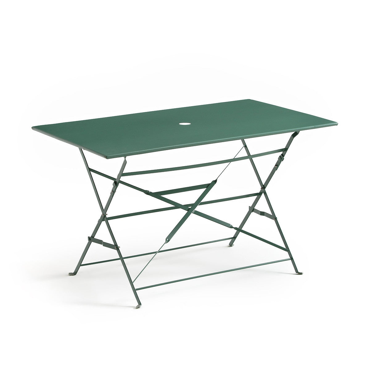 OZEVAN RECTANGULAR FOLDING GARDEN DINING TABLE IN GREEN FINISH