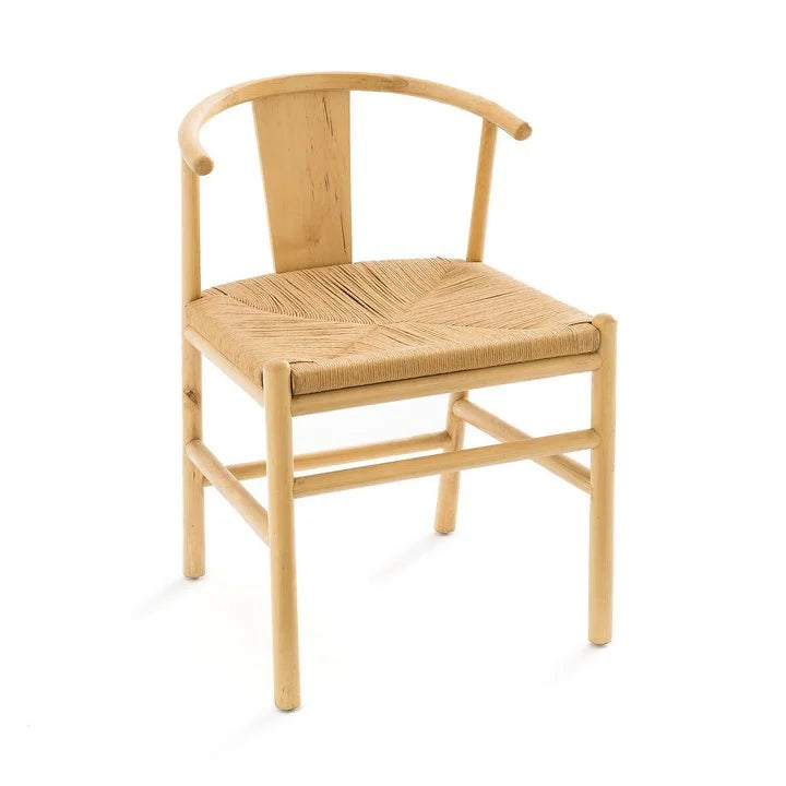 KIRSTI WOOD AND ROPE STYLE DINING CHAIR IN NATURAL