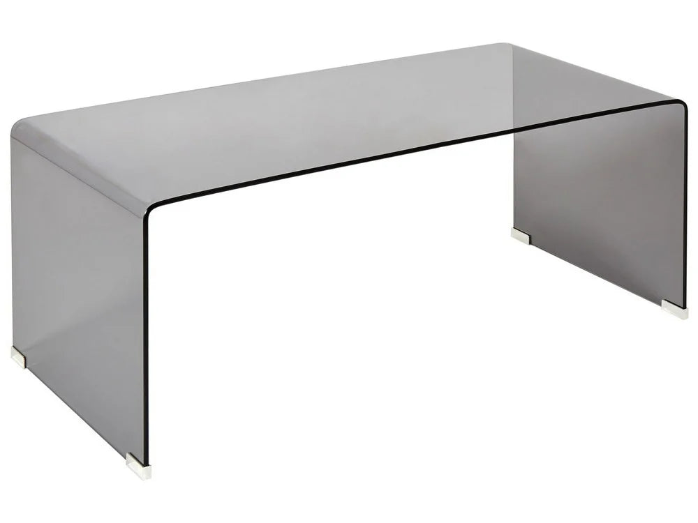 BELIANI Coffee Table KENDALL Tempered Glass Black