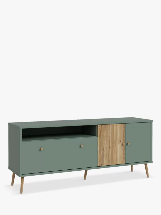 JOHN LEWIS & PARTNERS HARLLSON TV UNIT IN SAGE AND OAK FINISH