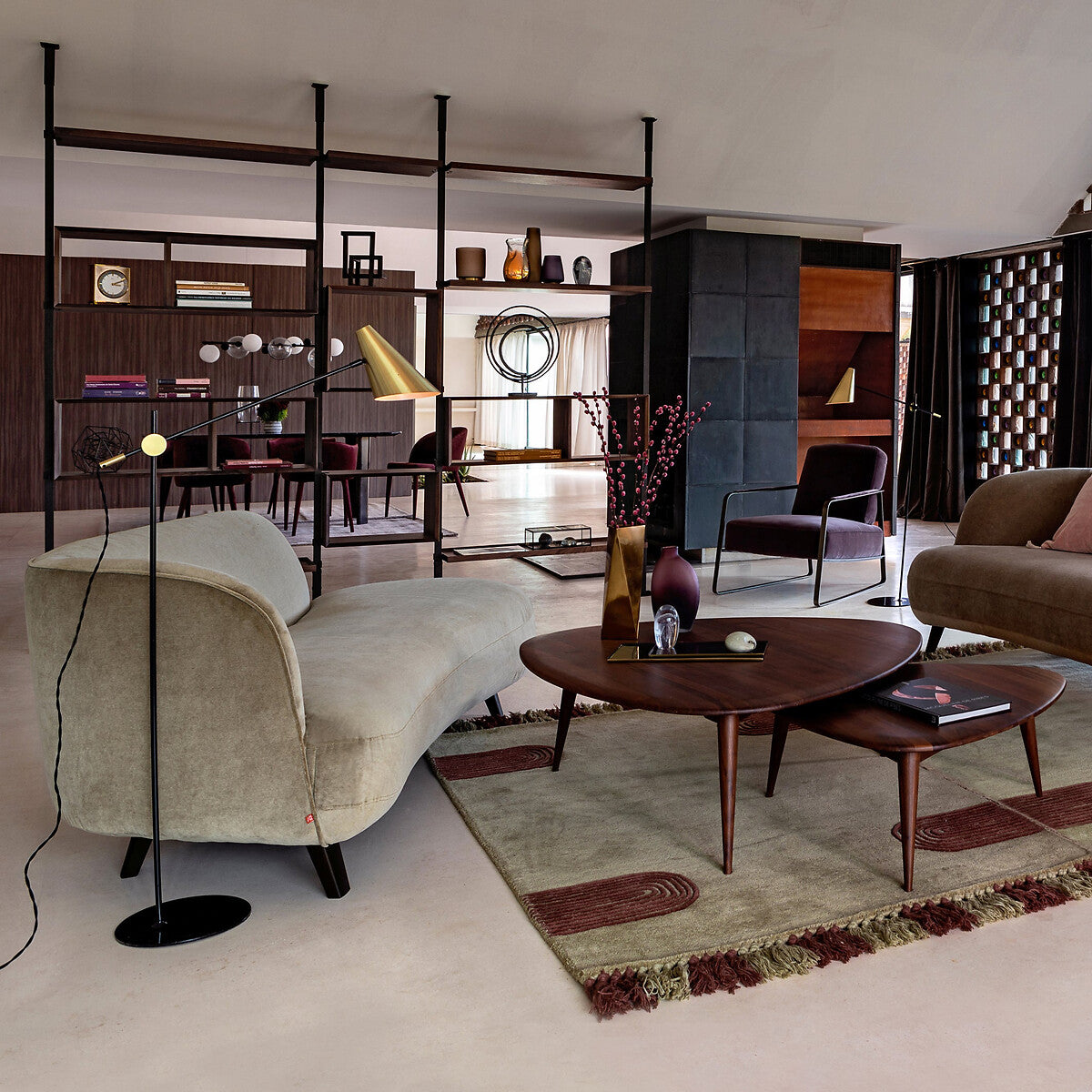 AM.PM Théoleine Large Coffee Table in Solid Walnut