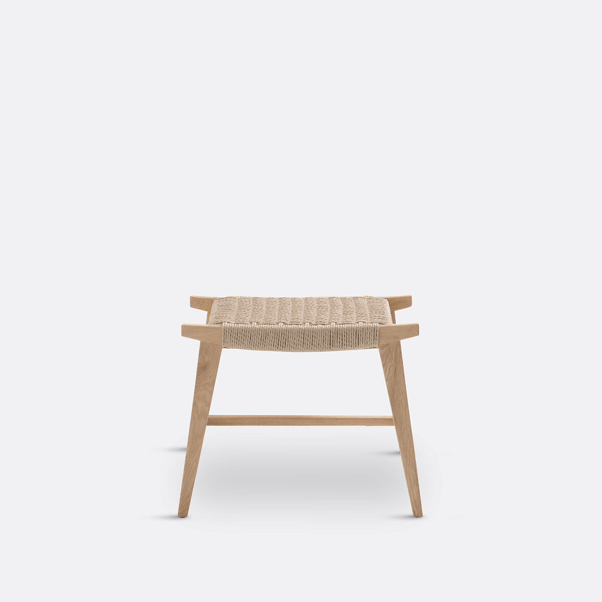 KIOTO OAK & WOVEN BRAIDED STOOL IN NATURAL