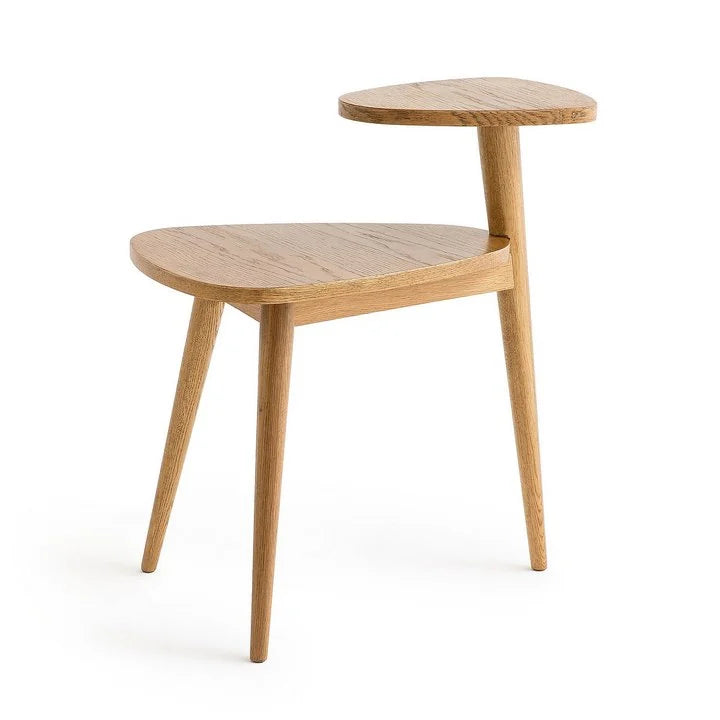 QUILDA VINTAGE STYLE  TIER SIDE TABLE IN OAK