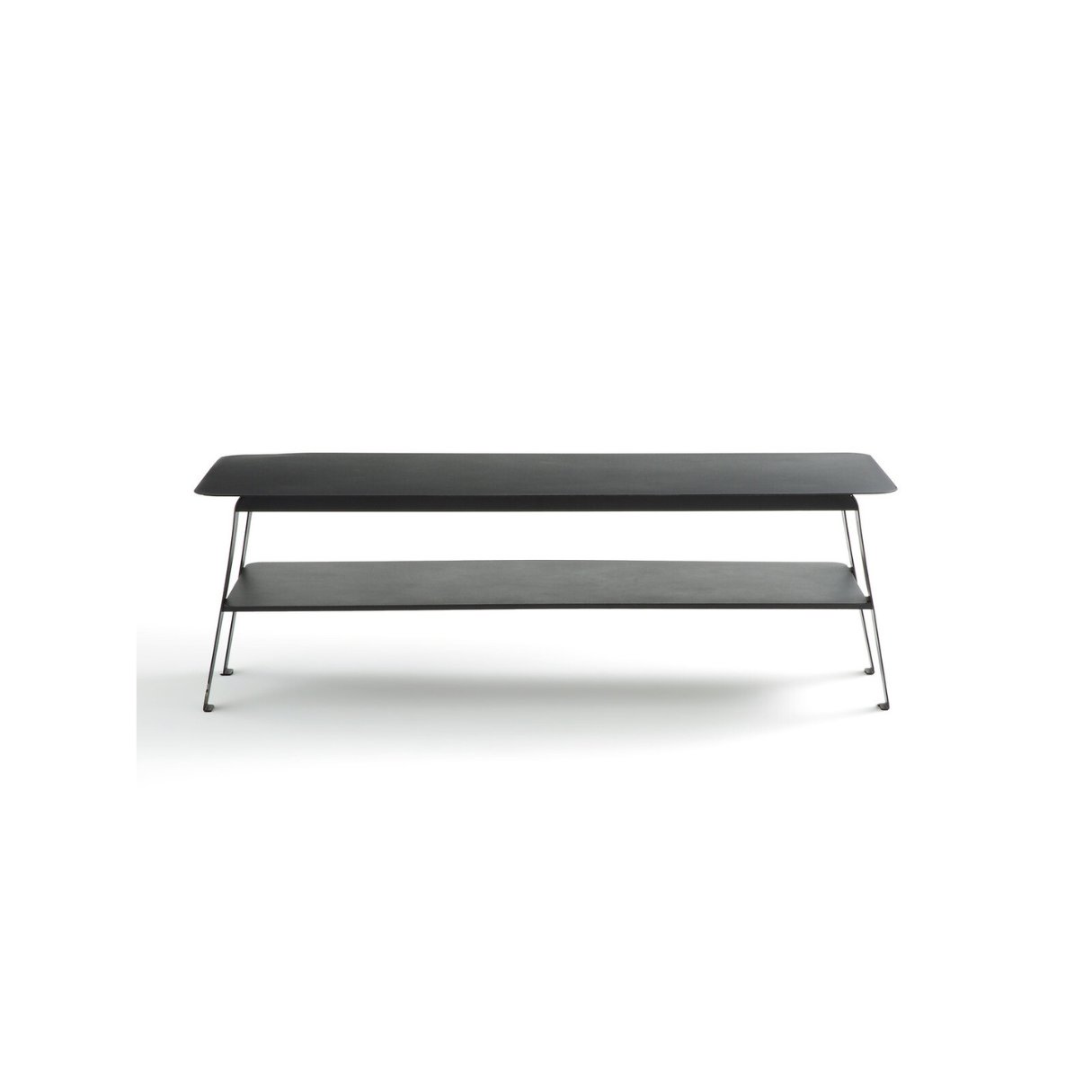 HIBA TWO TIER METAL COFFEE TABLE IN BLACK