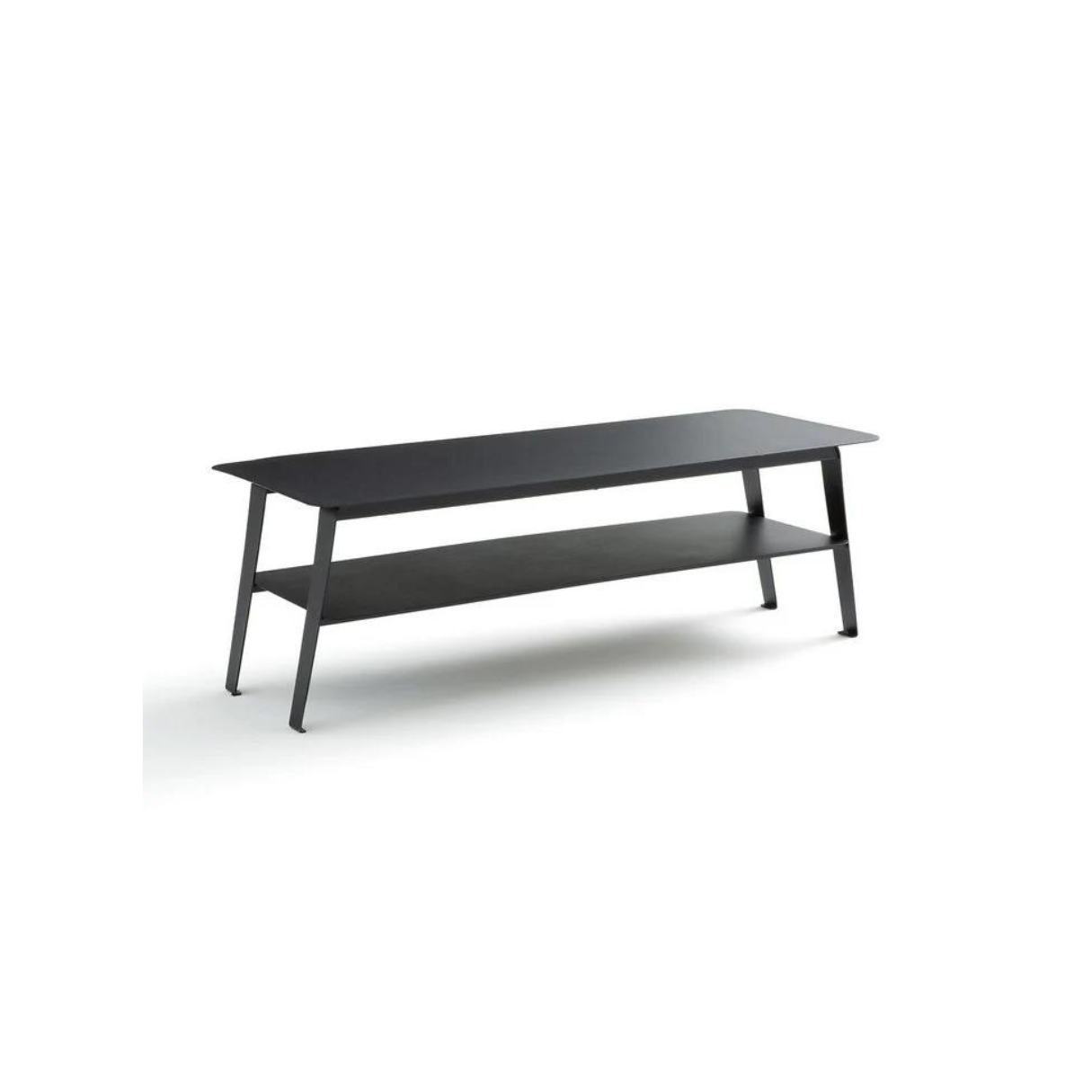 HIBA TWO TIER METAL COFFEE TABLE IN BLACK