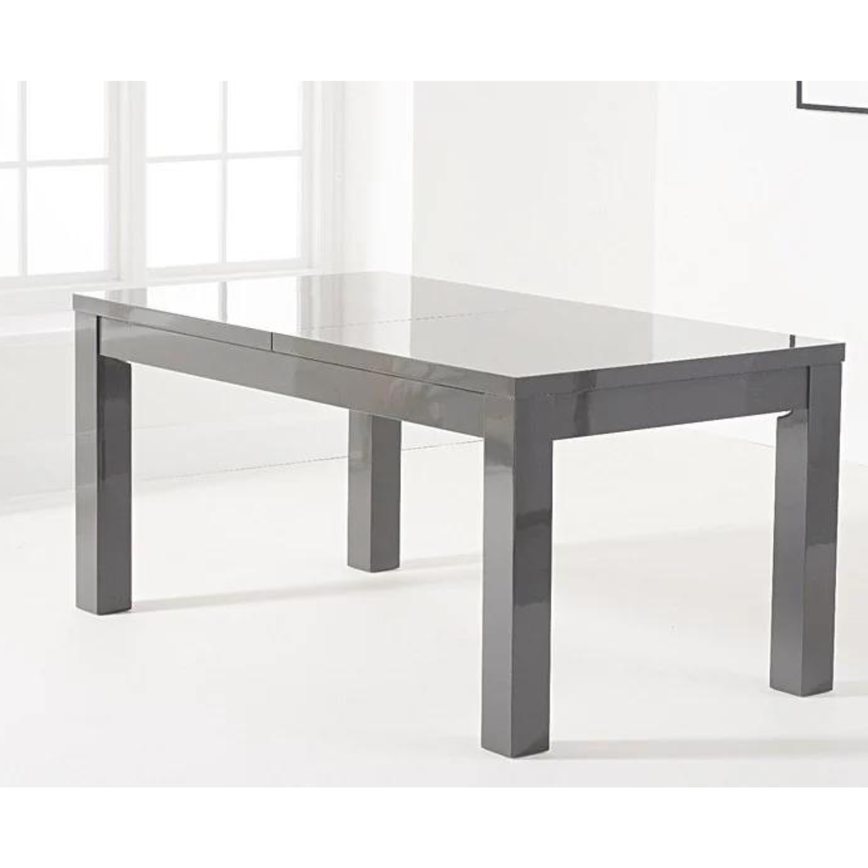 ATHENS DARK GREY GLOSS 160-220CM EXTENDING TABLE