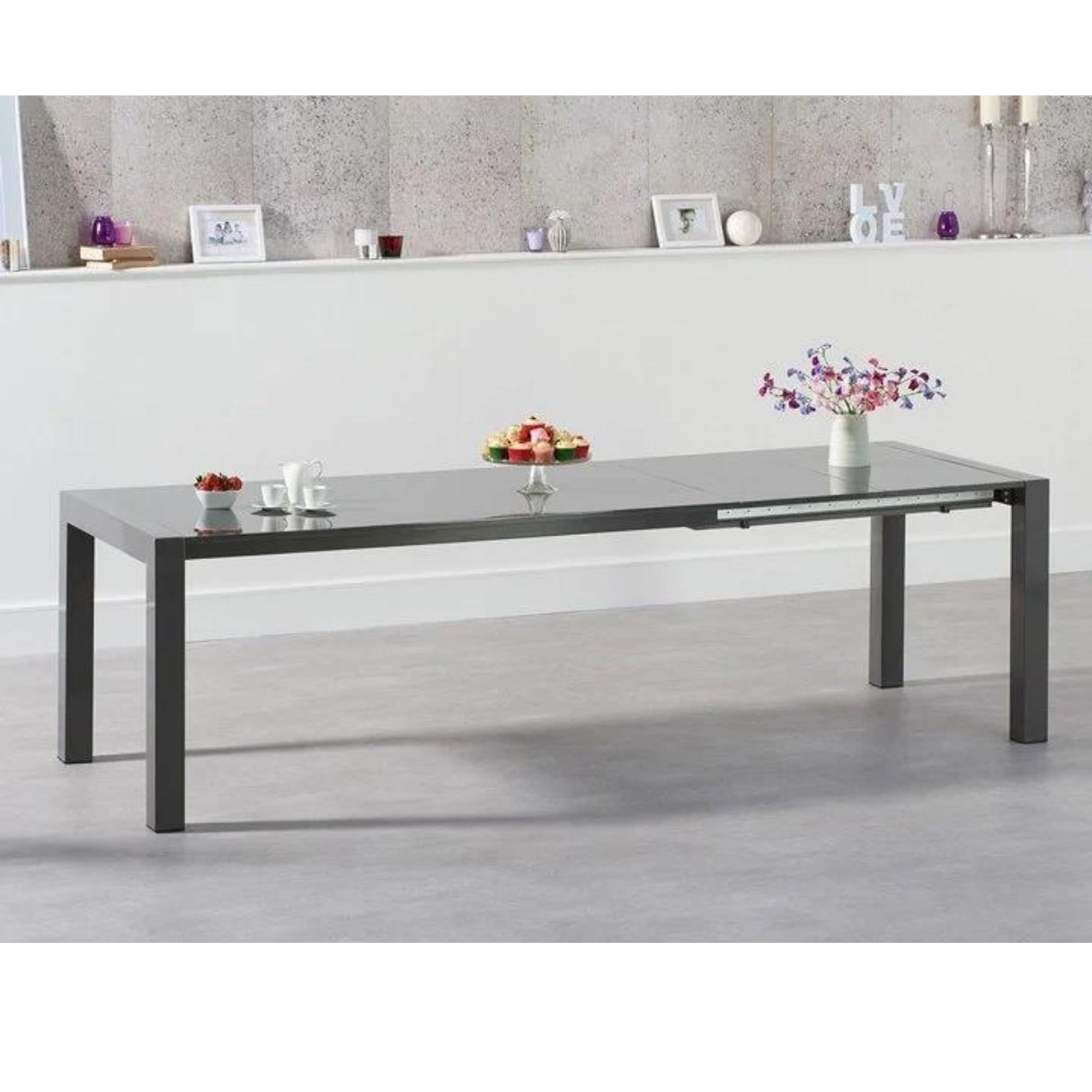 JOSEPH EXTENDING DARK GREY DINING TABLE