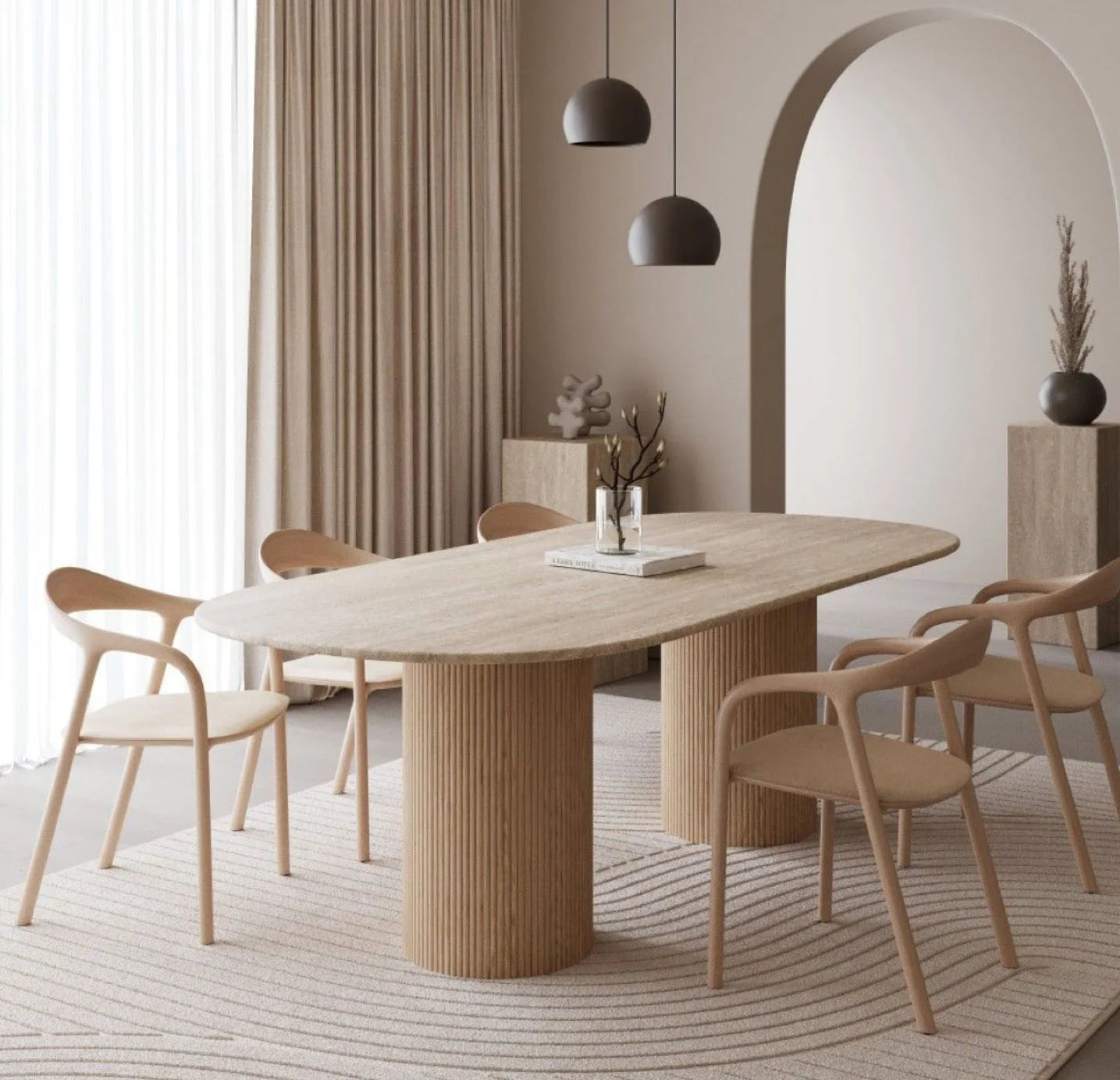 The Coastline Oval Dining table - L