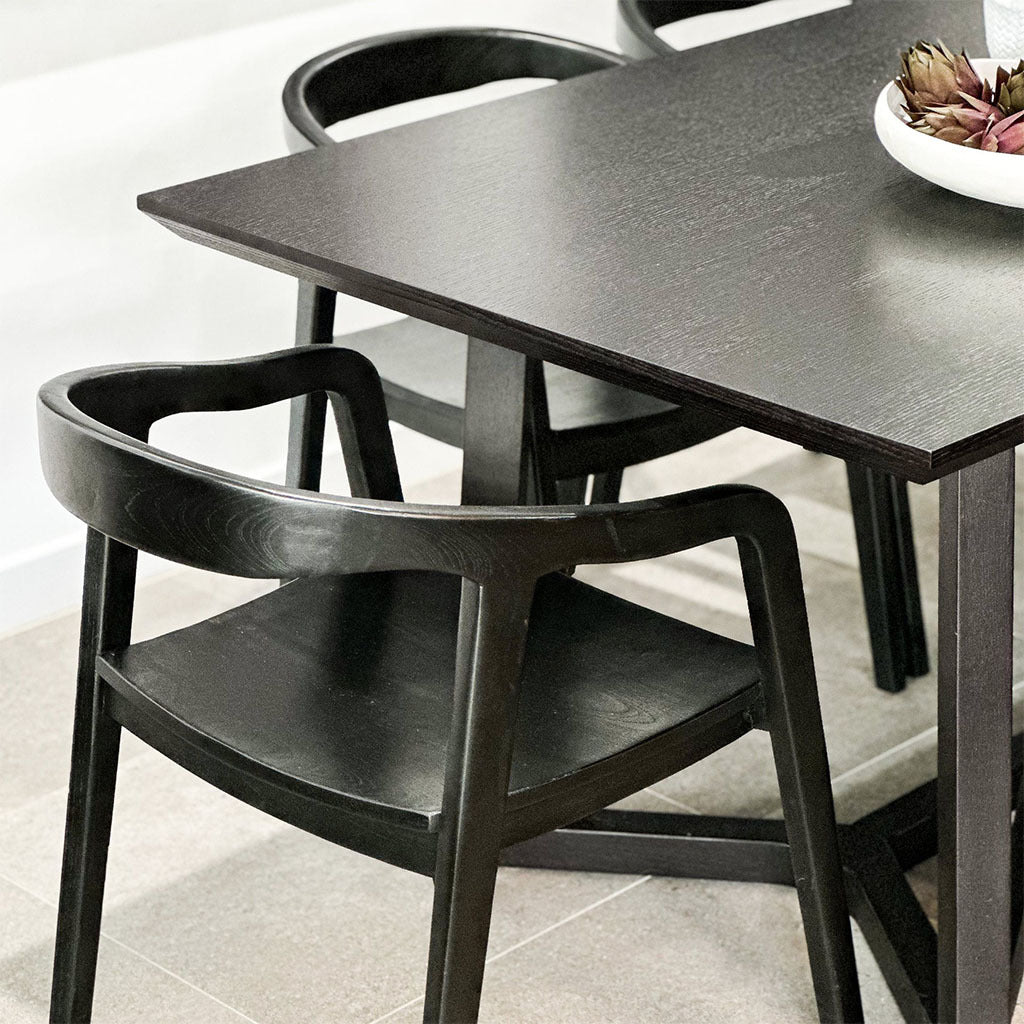 The Mediterranean Style Dining Chair Black