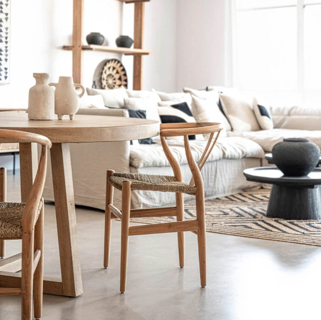The Modern Mediterranean Woven Dining chair natural