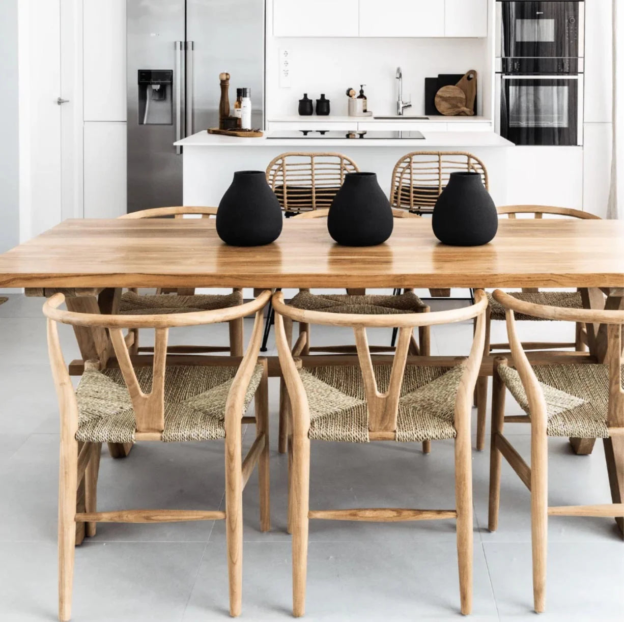 The Modern Mediterranean Woven Dining chair natural