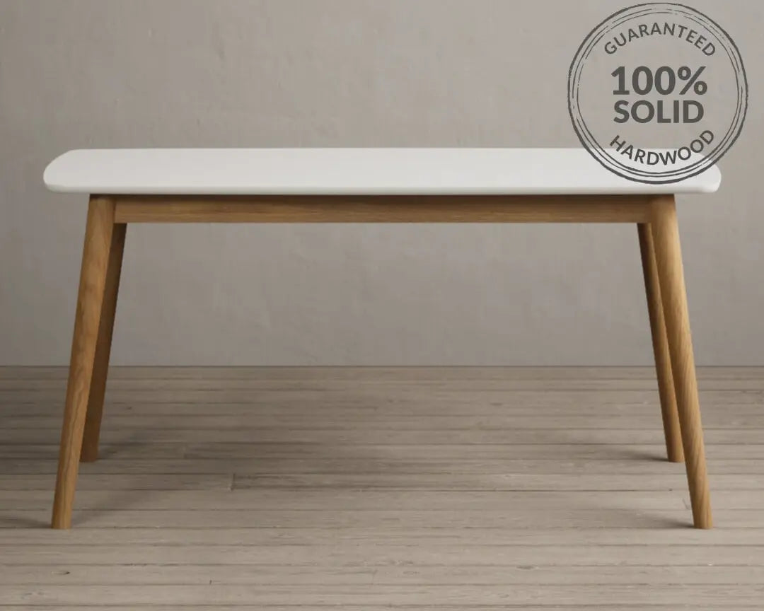 NORDIC 150CM OAK AND WHITE DINING TABLE