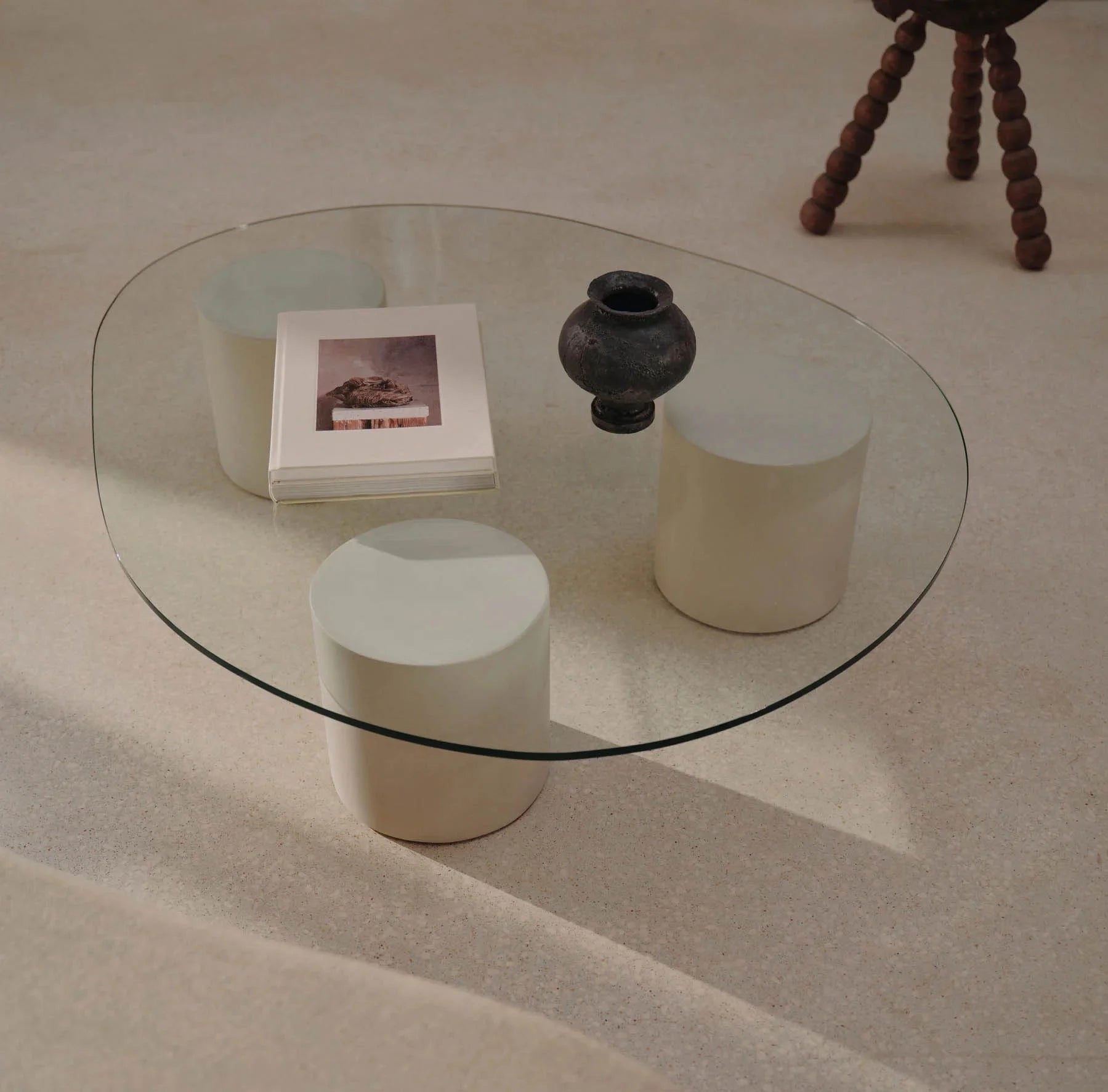 The Organic Santorini Coffee Table glass top - S