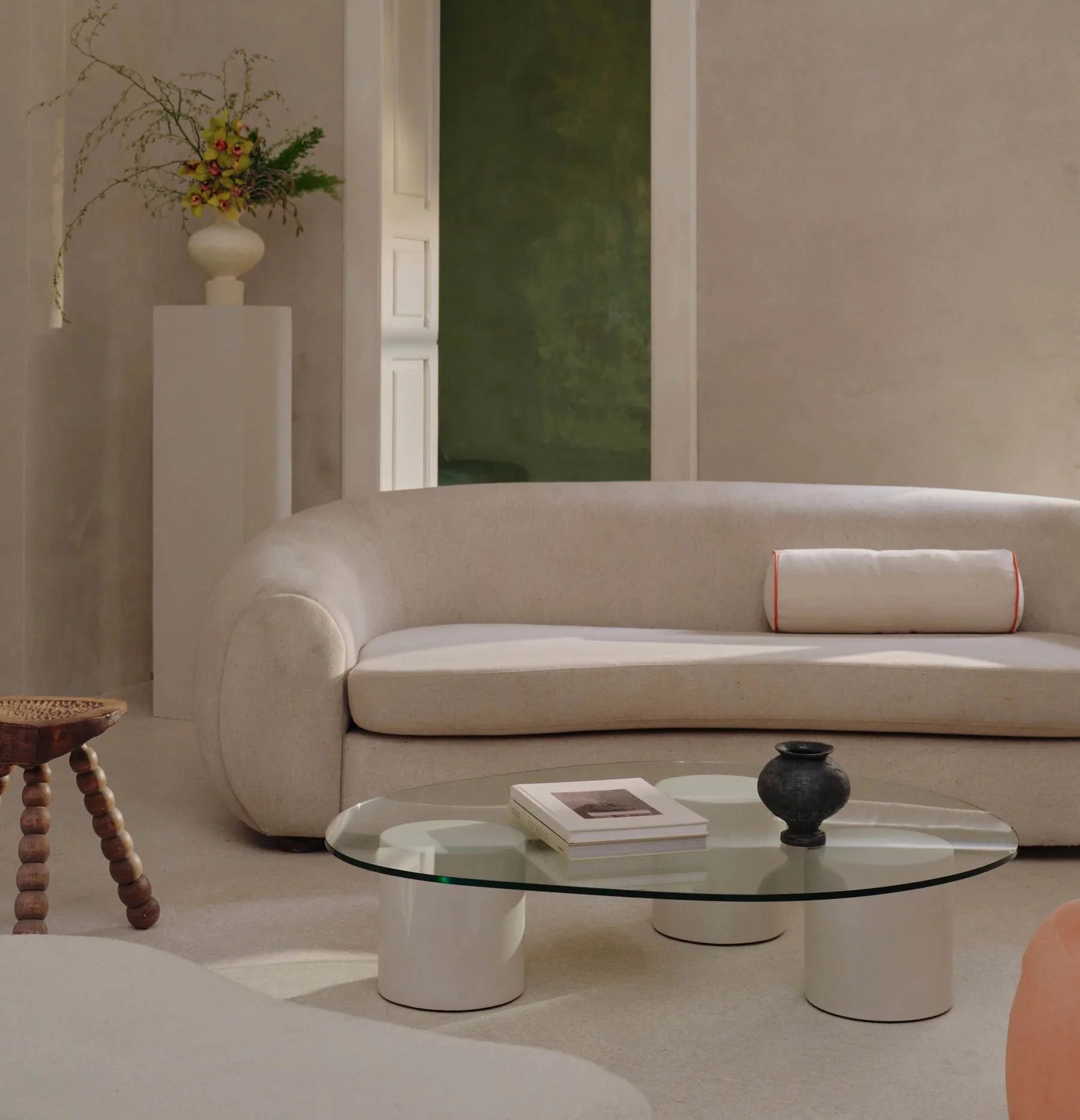 The Organic Santorini Coffee Table glass top - S