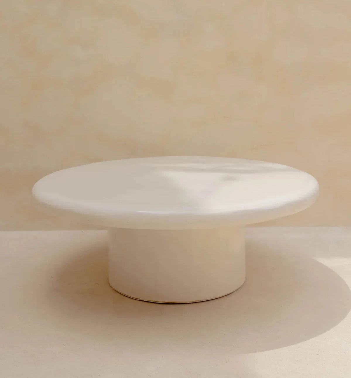 The Santorini round coffee table white - Small