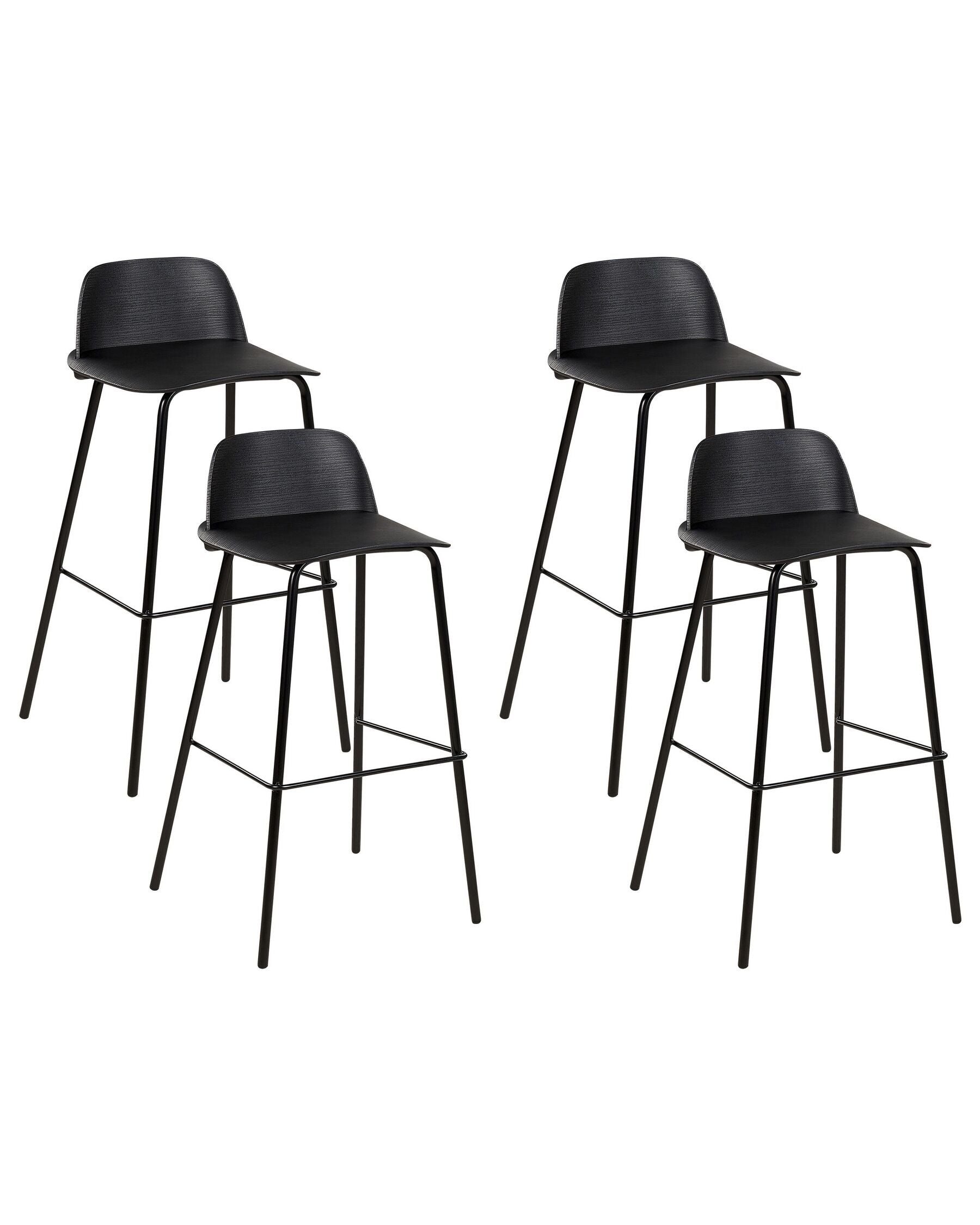 MORA SET OF 4 BAR CHAIR IN BLACK