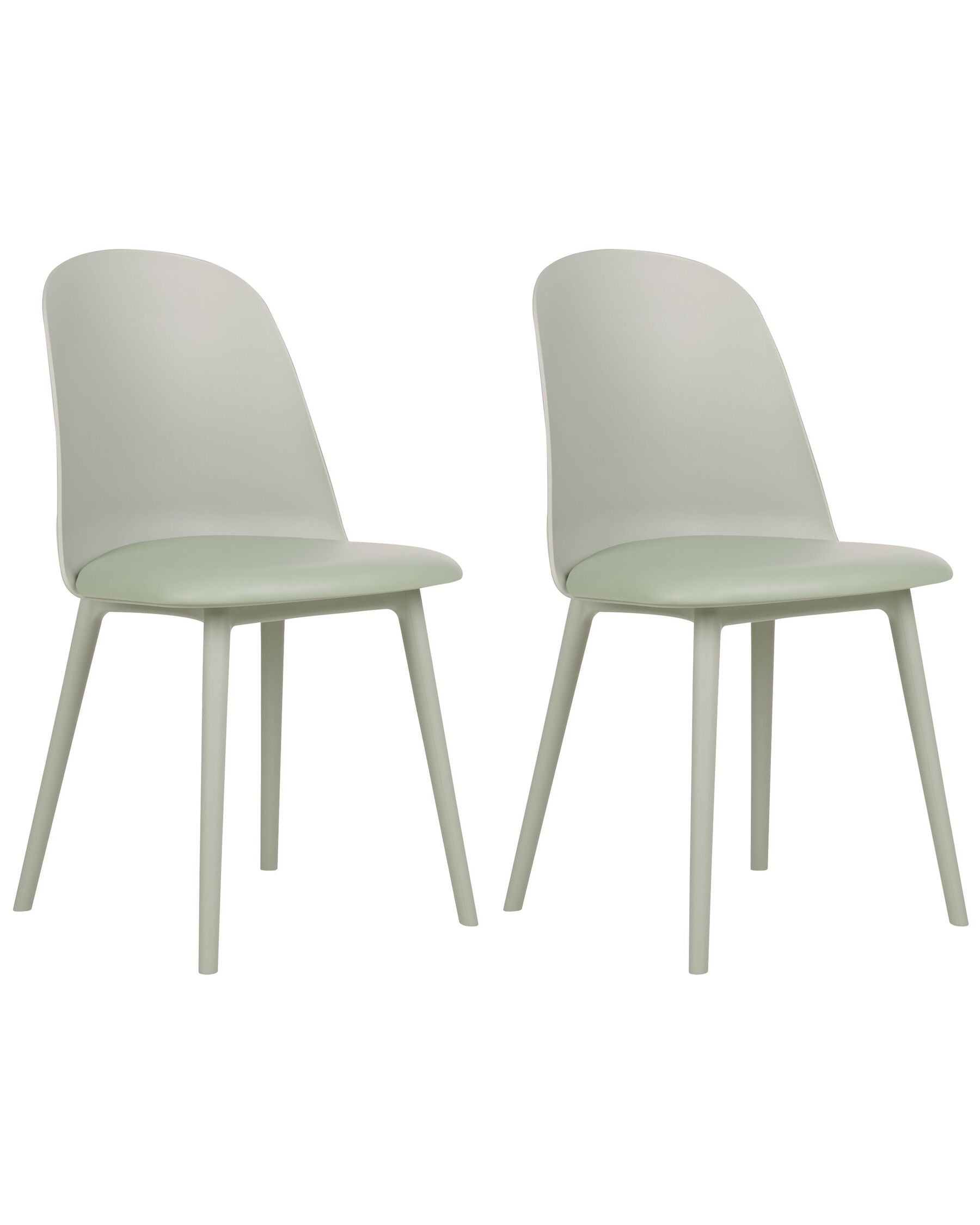 BELIANI FOMBY SET OF 2 DINING CHAIRS IN LIGHT GREEN