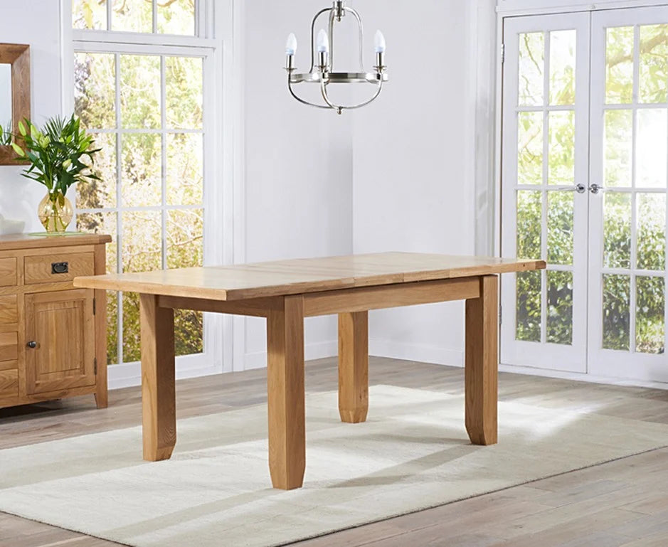 YORK YATELEY YOLAND 130CM EXTENDED  OAK TABLE